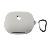 Shockproof Silicone Earbud Case with Carabiner for Beats Powerbeats Pro 2, Designed to Shield from and Provide Easy Port Access (Off white)