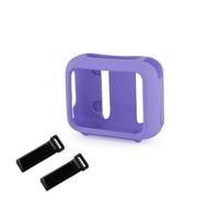 Shockproof Silicone Speaker Case for JBL Go 4, Portable 10x8x5cm Protective Cover with Mounting Strap, Black