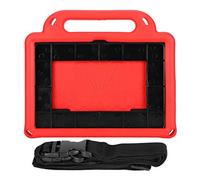 Shockproof Tablet Case for Fire HD 8 and 8 Plus 2020, EVA Protective Sleeve with Retractable Stand and Detachable Carry Strap, Kids Friendly Design with Raised Screen Edge (Red)