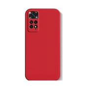 Shockproof TPU Bumper Phone Cover Protective case shockproof liquid silicone phone case for Xi&ao&m for Re&dm&i 12(Red,For 12 5G Global Edition)