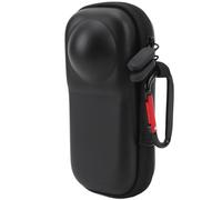 Shockproof X4 Protective Portable Panoramic Action Camera Storage Bag with Hanging Clamp/Holder, Soft Plush Lining for Ultimate Protection on The Go (PU)
