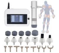 Shockwave Therapy Machine for Pain Relief, 300mj with 16 Modes & 17 Heads, Home Use Deep Muscle Massager, Chiropractic Relaxation Device (Blue) (Silver)