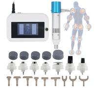 Shockwave Therapy Machine for Pain Relief, 300mj with 16 Modes & 17 Heads, Home Use Deep Muscle Massager, Chiropractic Relaxation Device (Black) (Blue)