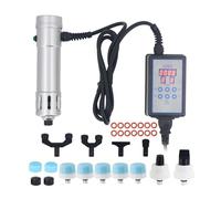 Shockwave Therapy Machine Spine Massage, Chiropractic Adjustment Tool with 11 Massage Head, 9 Gears Strength Pain Relief Therapy Tool for Joint Relief, Body Treatment (Silver)