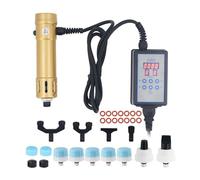 Shockwave Therapy Machine Spine Massage, Chiropractic Adjustment Tool with 11 Massage Head, 9 Gears Strength Pain Relief Therapy Tool for Joint Relief, Body Treatment (Gold)