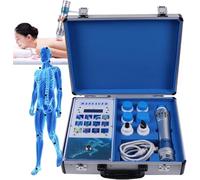 Shockwave Therapy Machine with 7 Massage Head (Touch/Button), ED Shock Wave Therapy Machine Deep Muscle Massager for Pain Relief/Massage/Body-Shaping/Erectile Dysfunction(Color:Button)