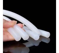 SHOCRE Sealed Silicone Rubber Cylindrical Rod Solid Round Silicone Sealing Strip High Temperature Resistant Red/White (Color : White, Size : 1METER_6.5MM)