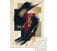 Shodo Kintsugi Sumi-E No. 07 - Japanese Ink A Jigsaw Puzzle, 1000 Piece