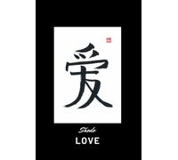 Shodo 'Love' Notebook - Japanese Calligraphy Cover: Dotted Notebook