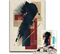 Shodo Zen Expressionism No. 13 - Japanese Ink Jigsaw Puzzle, 300 Pieces | Piece-by-piece progress - a simple way to organise the image at your own pace.