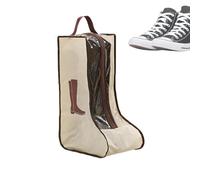 Shoe and Boot Bag - Carry Bag, Practical Design, Dustproof Bag with Handle, Ideal for Storing High Boots and Sneakers When Travelling and in the Wardrobe, beige, Long style, See description