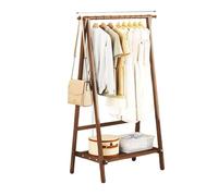 Shoe and Coat Rack, Solid Wood Hall Tree with Storage Shelves, Floor-standing Entryway Furniture, Industrial Style
