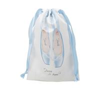 Shoe Bag - Drawstring Bag for Storage of Dance Shoes with Dust Protection | Lightweight Organiser Bag Made of Washable Satin Ballet Accessories for Dancers, sky blue, see description, See description