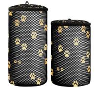 Shoe Bag For Washing Machine Sneaker Washing Bag 2pcs Shoes Laundry Bag Bag To Wash Shoes Dog Gold Paw Prints, Multi, One Size, Modern