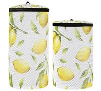 Shoe Bag For Washing Machine Sneakers Washing Machine Bag 2 pcs Laundry Shoe Bag For Washer Shoe Bag For Washer Fresh Citrus Fruit Yellow Lemons Pattern Design, Multi, One Size, Modern