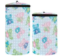 Shoe Bag for Washing Machine, Sports Shoes, Washing Machine Bag, 2 Shoe Bags for Washing Machine, Washing Bag for Shoes, Elephant, Cartoon, Blue, Plaid, Elephant, Cartoon, Blue, Talla única, Plaid
