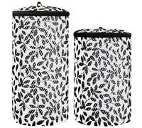 Shoe Bag for Washing Machine Trainers Washing Machine Bag Pack of 2 Laundry Shoe Bag Laundry Bag Shoe Bag Shoe Bag with Leaf Pattern White and Black Design, White and Black, White and black leaf