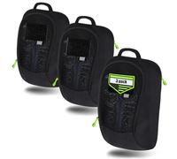 Shoe Bag Golf Travel Soccer Gym Sport with Side Accessory Outside Pocket for Socks Shoe Pouch Portable Large Shoe Storage Bag for Packing Zippered, all black, Sport