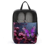 Shoe Bag, Purple Plum Butterfly Printed Shoe Bag,storage Hanging Shoe Bag,bath Towel Storage Bag, grey, One Size, Stylish