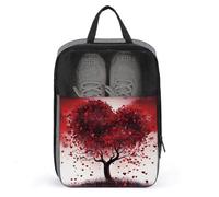 Shoe Bag, Red Love Heart Tree Printed Shoe Bag,storage Hanging Shoe Bag,bath Towel Storage Bag, grey, One Size, Stylish