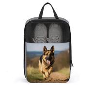 Shoe Bag, Running German Shepherd Dog Printed Shoe Bag,storage Hanging Shoe Bag,bath Towel Storage Bag, grey, One Size, Stylish