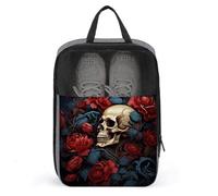 Shoe Bag, Skull Image Poster Printed Shoe Bag,storage Hanging Shoe Bag,bath Towel Storage Bag, grey, One Size, Stylish