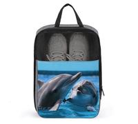 Shoe Bag, Two Dolphins in The Water Printed Shoe Bag,storage Hanging Shoe Bag,bath Towel Storage Bag, grey, One Size, Stylish