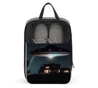 Shoe Bag, UFO at Night Printed Shoe Bag,storage Hanging Shoe Bag,bath Towel Storage Bag, grey, One Size, Stylish