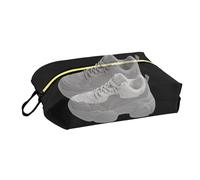 Shoe Bag, Waterproof Smell Proof Travel Bag with Large Capacity, Durable Zipper Storage Case for Gym, Luggage, Sports Use, Shoe Organizer, Black, Consulte la descripción, See description