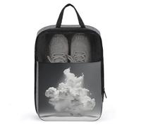 Shoe Bags for Men Women A Cloud Floating Shoe Pouch with Zipper Breathable Golf Shoe Bag for Travel Outside Shoe Storage Organizer for Sport Business Trip Gym, gray, 9.4x3.9x13.7 inch, Shoes Bag