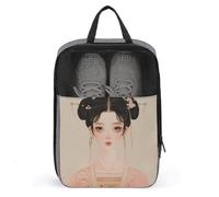 Shoe Bags for Men Women Fair-Skinned Woman Shoe Pouch with Zipper Breathable Golf Shoe Bag for Travel Outside Shoe Storage Organizer for Sport Business Trip Gym, gray, 9.4x3.9x13.7 inch, Shoes Bag
