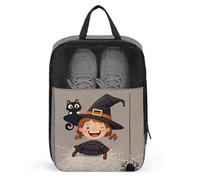 Shoe Bags for Men Women Little Witch Shoe Pouch with Zipper Breathable Golf Shoe Bag for Travel Outside Shoe Storage Organizer for Sport Business Trip Gym, gray, 9.4x3.9x13.7 inch, Shoes Bag