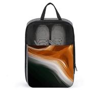 Shoe Bags for Men Women Pattern of Flag Elements Shoe Pouch with Zipper Breathable Golf Shoe Bag for Travel Outside Shoe Storage Organizer for Sport Business Trip Gym, gray, 9.4x3.9x13.7 inch, Shoes