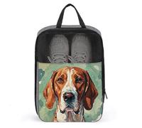 Shoe Bags for Men Women Watercolor Weimar Hound Shoe Pouch with Zipper Breathable Golf Shoe Bag for Travel Outside Shoe Storage Organizer for Sport Business Trip Gym, gray, 9.4x3.9x13.7 inch, Shoes