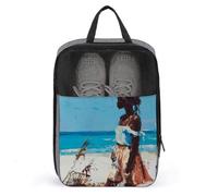 Shoe Bags for Men Women Women at The Beach Shoe Pouch with Zipper Breathable Golf Shoe Bag for Travel Outside Shoe Storage Organizer for Sport Business Trip Gym, gray, 9.4x3.9x13.7 inch, Shoes Bag