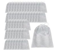 Shoe Bags for Travel | 50 Anti-Yellowing Shoe Storage Bags for Travel | Non Woven Drawstring Storage Pouch for Shoes, Boots, Cloth and Makeup, 32*38, Se référer au descriptif, Refer to description