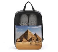 Shoe Bags for Travel, Ancient Egypt Pyramid Printed Shoe Case for Travel Travel Shoe Bag Waterproof Portable Organizer Sneaker Travel Bag for Women Men, Ancient Egypt Pyramid, One Size, Floral