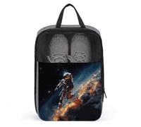 Shoe Bags for Travel, Astronaut Flying in Space Printed Shoe Case for Travel Travel Shoe Bag Waterproof Portable Organizer Sneaker Travel Bag for Women Men, Astronaut flying in space, One Size, Floral