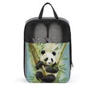 Shoe Bags for Travel, Bamboo with Panda Printed Shoe Case for Travel Travel Shoe Bag Waterproof Portable Organizer Sneaker Travel Bag for Women Men, Bamboo with panda, One Size, Floral