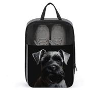 Shoe Bags for Travel, Black Schnauzer Dog Printed Shoe Case for Travel Travel Shoe Bag Waterproof Portable Organizer Sneaker Travel Bag for Women Men, Black Schnauzer Dog, One Size, Floral