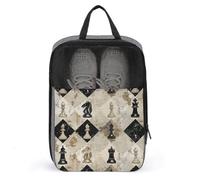 Shoe Bags for Travel, Chess Piece Brown Pattern Printed Shoe Case for Travel Travel Shoe Bag Waterproof Portable Organizer Sneaker Travel Bag for Women Men, Chess Piece Brown Pattern, One Size, Floral