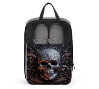 Shoe Bags for Travel, Cool Skull Graphics Printed Shoe Case for Travel Travel Shoe Bag Waterproof Portable Organizer Sneaker Travel Bag for Women Men, Cool Skull Graphics, One Size, Floral