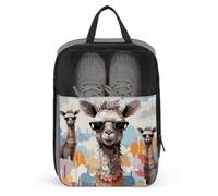 Shoe Bags for Travel, Cute Giraffe with Colors Sunglasses Funny Printed Shoe Case for Travel Travel Shoe Bag Waterproof Portable Organizer Sneaker Travel Bag for Women Men, Cute Giraffe with Colors