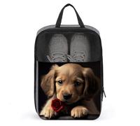 Shoe Bags for Travel, Cute Pet Dog Printed Shoe Case for Travel Travel Shoe Bag Waterproof Portable Organizer Sneaker Travel Bag for Women Men, Cute Pet dog, One Size, Floral