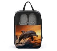 Shoe Bags for Travel, Dusk Dolphin Printed Shoe Case for Travel Travel Shoe Bag Waterproof Portable Organizer Sneaker Travel Bag for Women Men, Dusk Dolphin, One Size, Floral