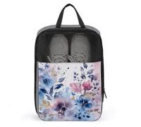 Shoe Bags for Travel, Floral Watercolor Painting Printed Shoe Case for Travel Travel Shoe Bag Waterproof Portable Organizer Sneaker Travel Bag for Women Men, Floral Watercolor Painting, One Size,