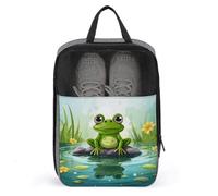 Shoe Bags for Travel, Frog In A Pond Printed Shoe Case for Travel Travel Shoe Bag Waterproof Portable Organizer Sneaker Travel Bag for Women Men, Frog In A Pond, One Size, Floral