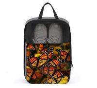 Shoe Bags for Travel, Monarch Butterflies Printed Shoe Case for Travel Travel Shoe Bag Waterproof Portable Organizer Sneaker Travel Bag for Women Men, Monarch Butterflies, One Size, Floral