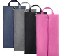 Shoe Bags for Travel Set of 4 Large Capacity Oxford Cloth Shoe Bags, Waterproof Shoe Holder with Zipper Wravel Shoe Bag - 4 Color Mixed