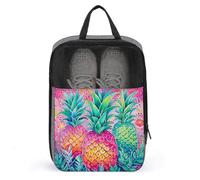 Shoe Bags for Travel, Three Big Pineapples Printed Shoe Case for Travel Travel Shoe Bag Waterproof Portable Organizer Sneaker Travel Bag for Women Men, Three Big Pineapples, One Size, Floral